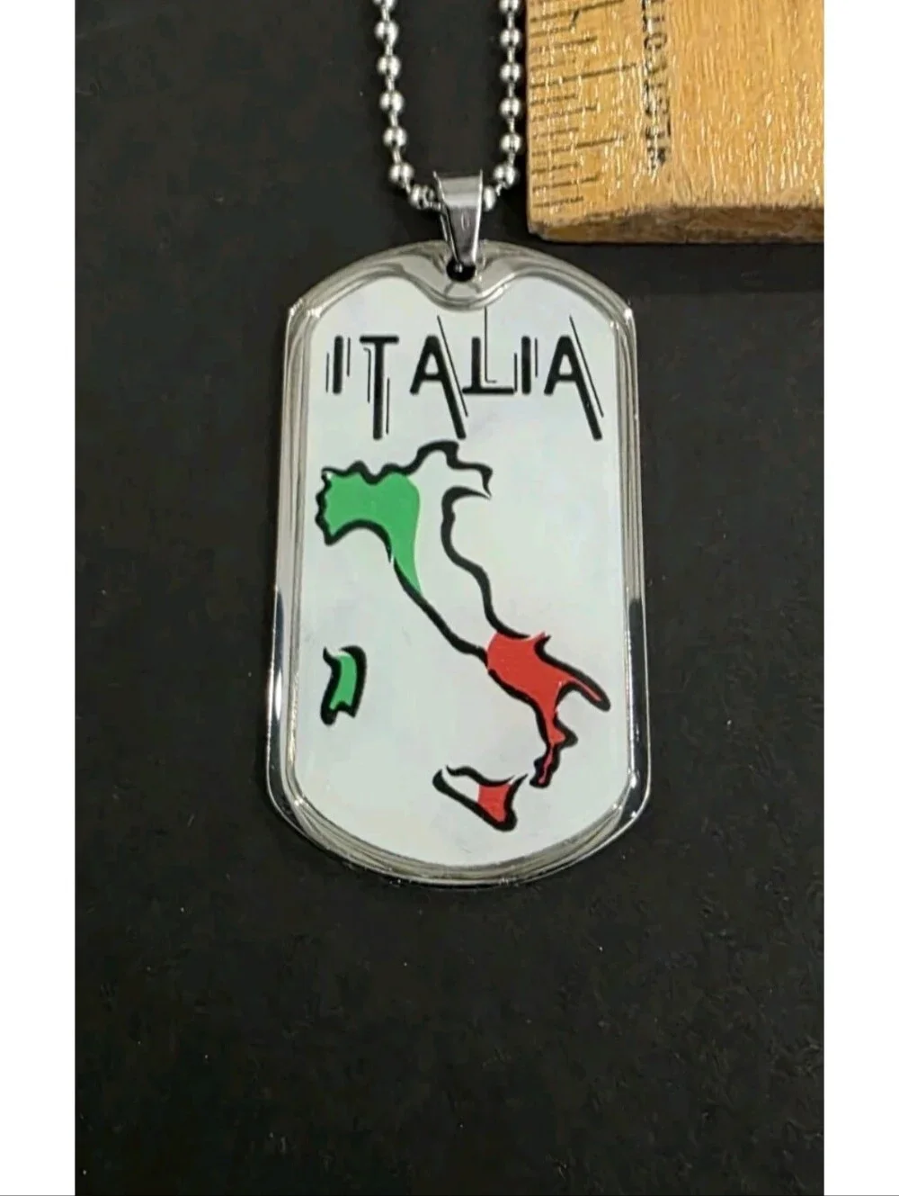Italian Flag Necklace Pendant 22